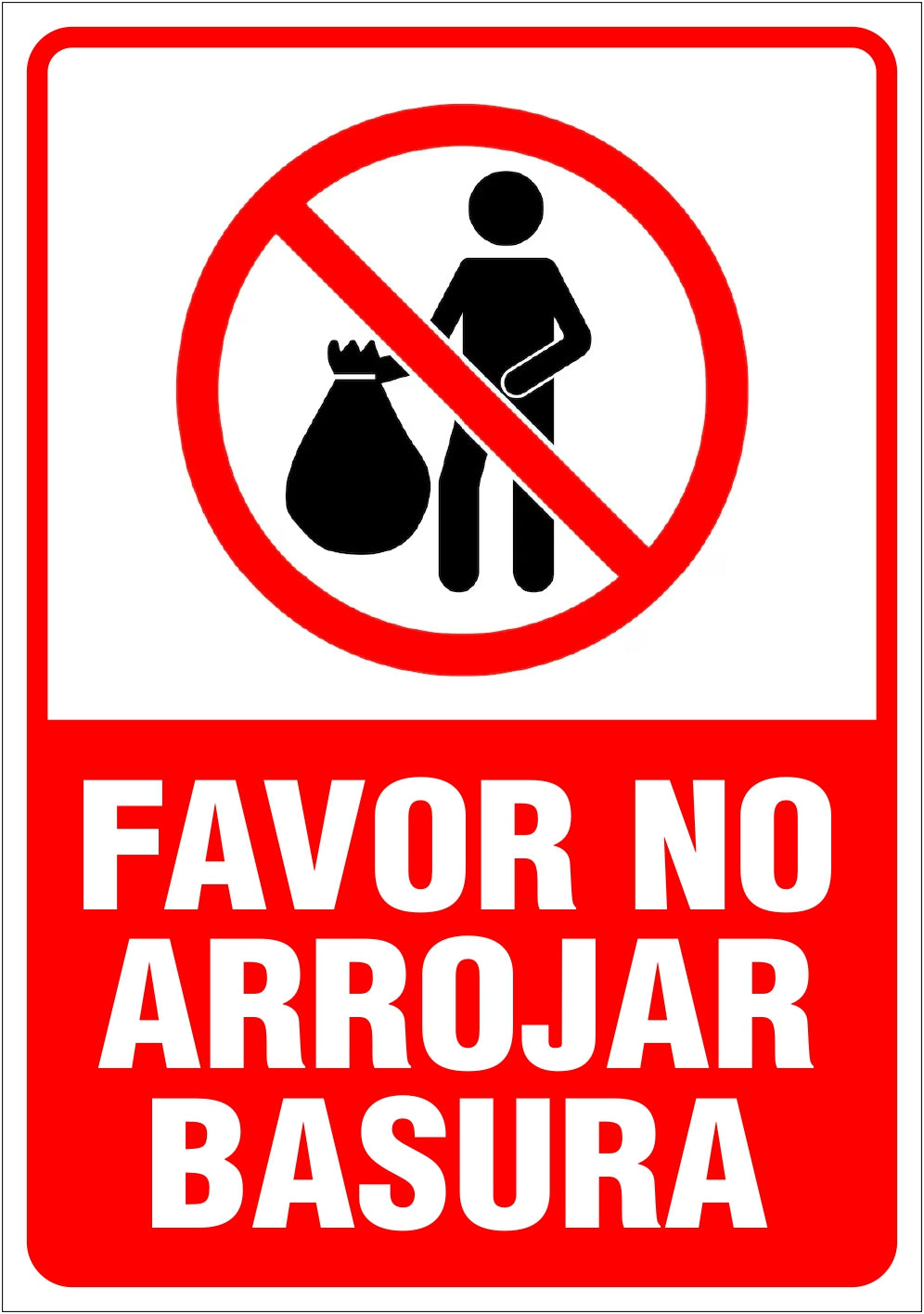 Favor de no arrojar basura