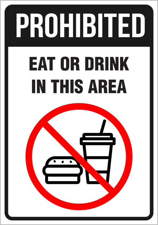 No comida, ni bebida en esta área